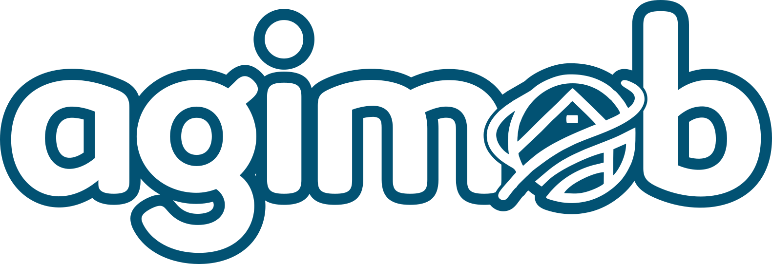 Logotipo Agimob Branco